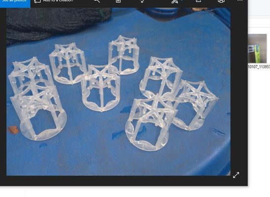 CO2 흡착기 탑을 위한 폴 반지 플라스틱 무작위 패킹 30mm